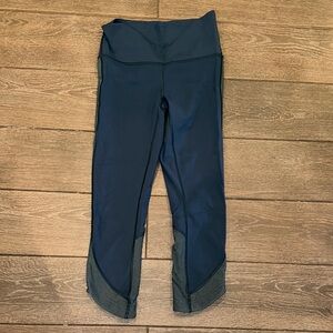 Lululemon Athletica Blue High Waist Cropped Leggings